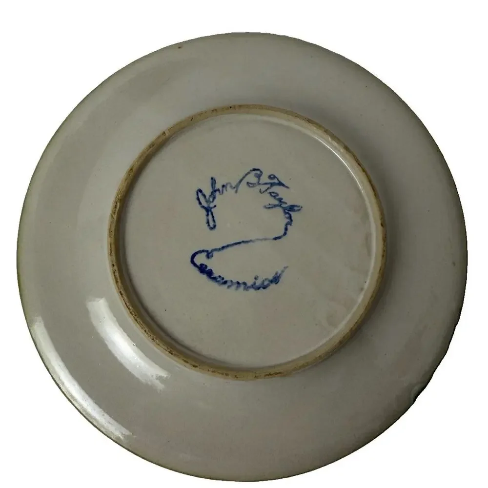 Vintage John B Taylor Harvest Fig 8” Salad Plates Set of 7 Hand Painted